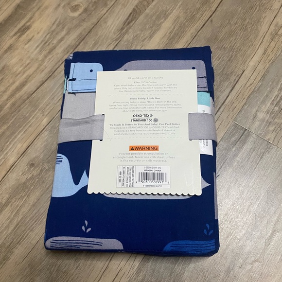 cloud island Bedding New Fitted Crib Sheet By The Sea Whales Cloud Island Navy Blue Poshmark